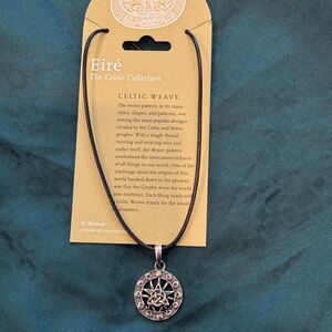 Pewter Celtic Weave Pendant Necklace